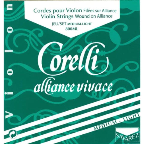 Savarez Corelli Alliance Vivace, Violin String Set, Loop E, 4/4, Light
