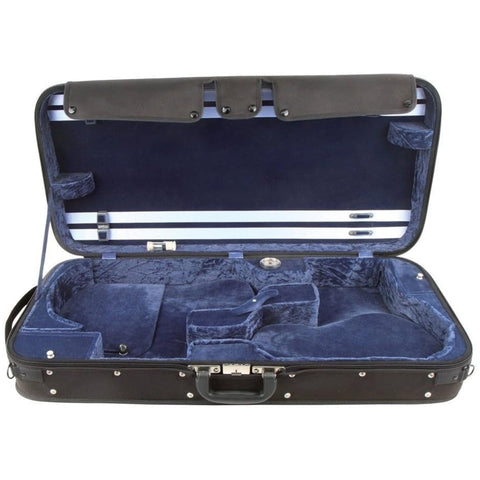 GEWA Double Case, Violin & Viola, Maestro, 4/4 & 36-42.5cm, Black/Blue