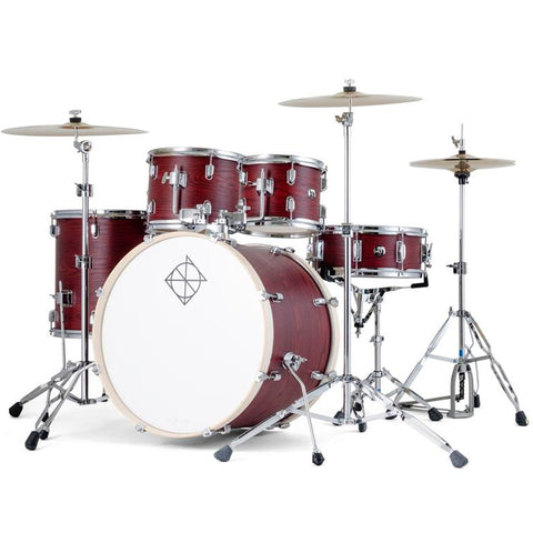Dixon Spark 5pc Drum Set Red Oak Complete Outfit