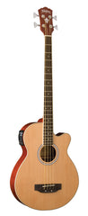 Washburn AB5 Cutaway Acoustic Electric Bass Guitar. Natural