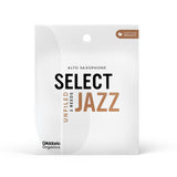 D'Addario Organic Select Jazz Unfiled Alto Saxophone Reeds, Size 2 Medium, 3-Pack
