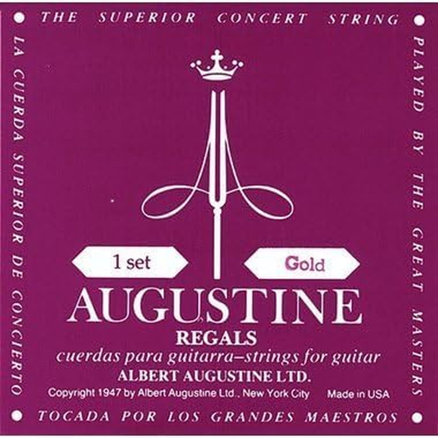 Augustine Nylon Guitar String, Regal Gold Label Set