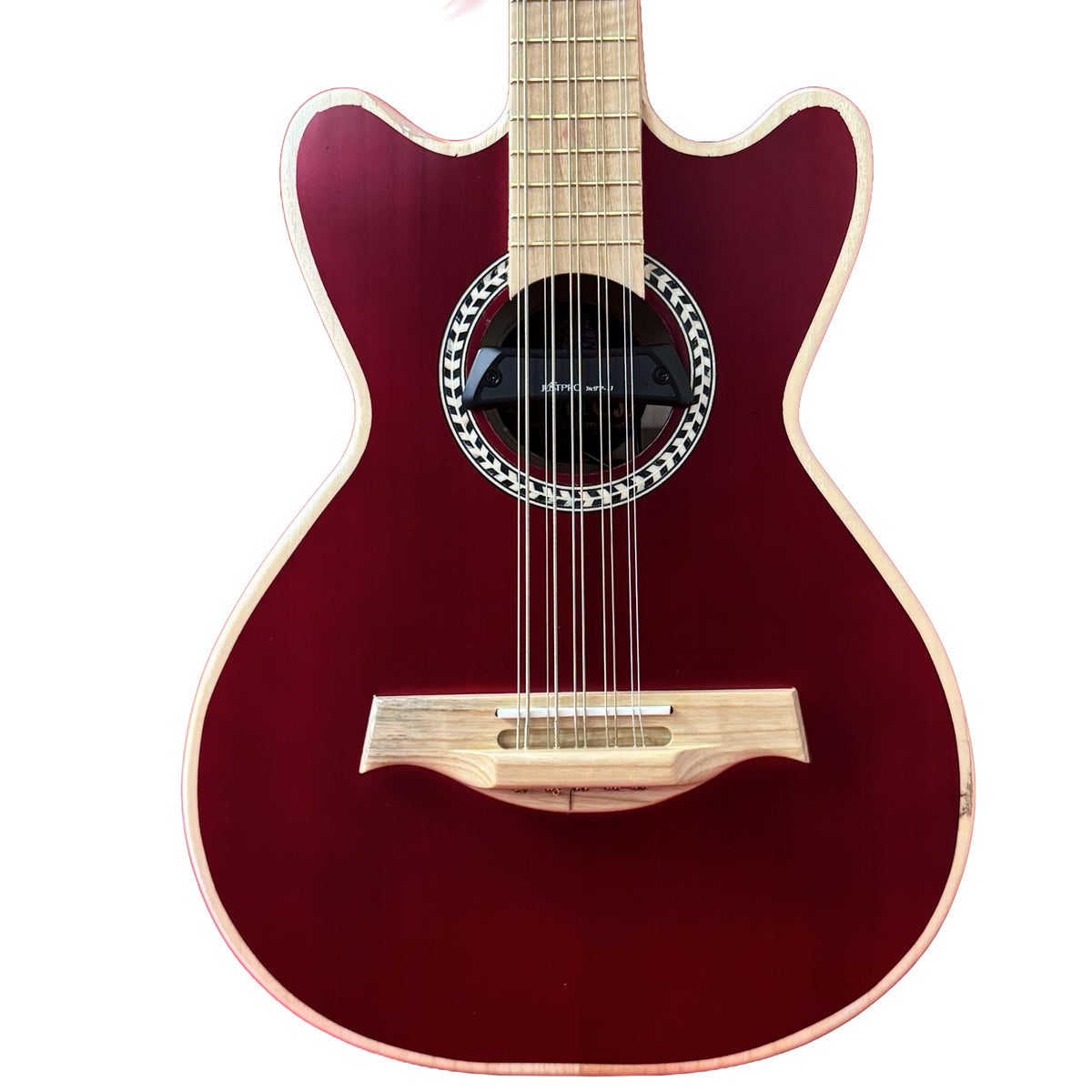 D'Luca Artisan Acoustic Electric Bajo Quinto, Ruby