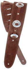 D'Addario Deluxe Leather Conchos Guitar Strap, Brown