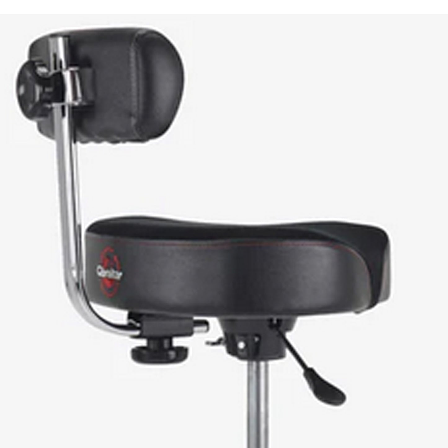 Gibraltar 17" Tall Hydraulic Saddle Drum Throne with Backrest and Footrest