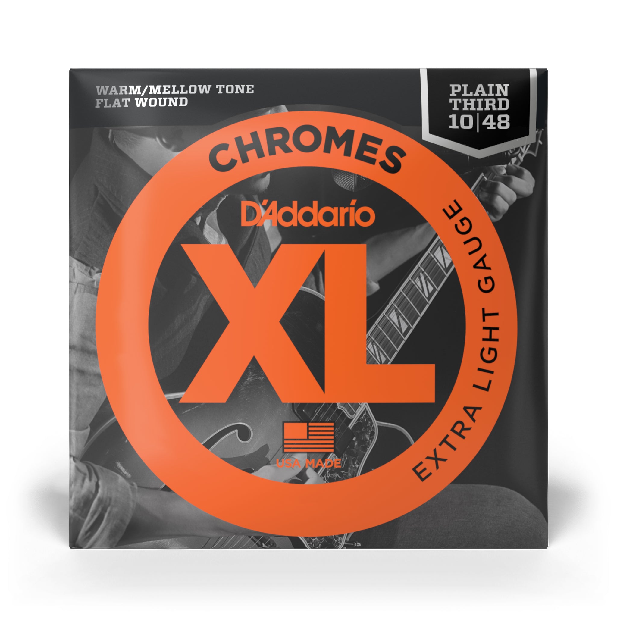 D'Addario 10-48 Extra Light, Plain Third, XL Chromes Electric Guitar Strings