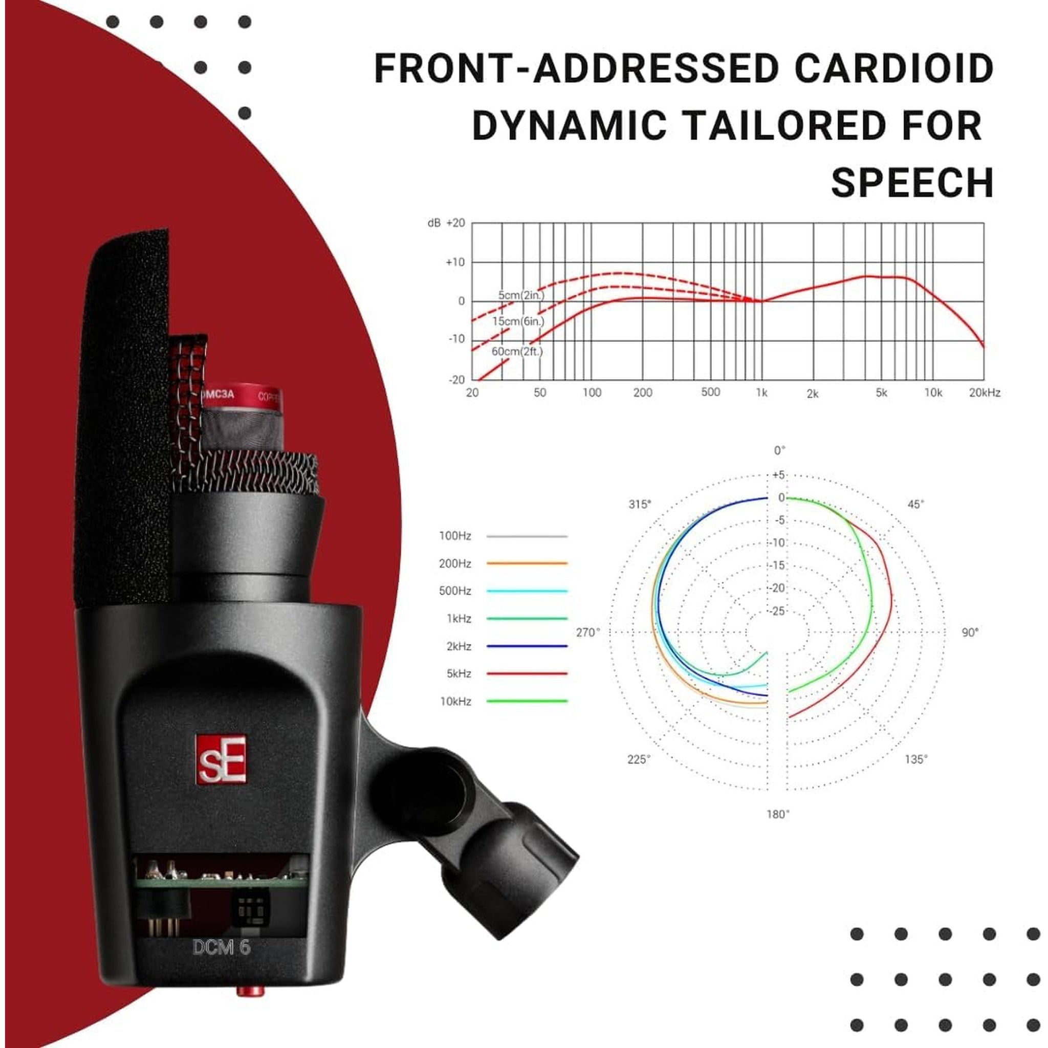 sE Electronics All-purpose Dynamic Broadcast Mic, built-in +30dB Gain Mic Pre