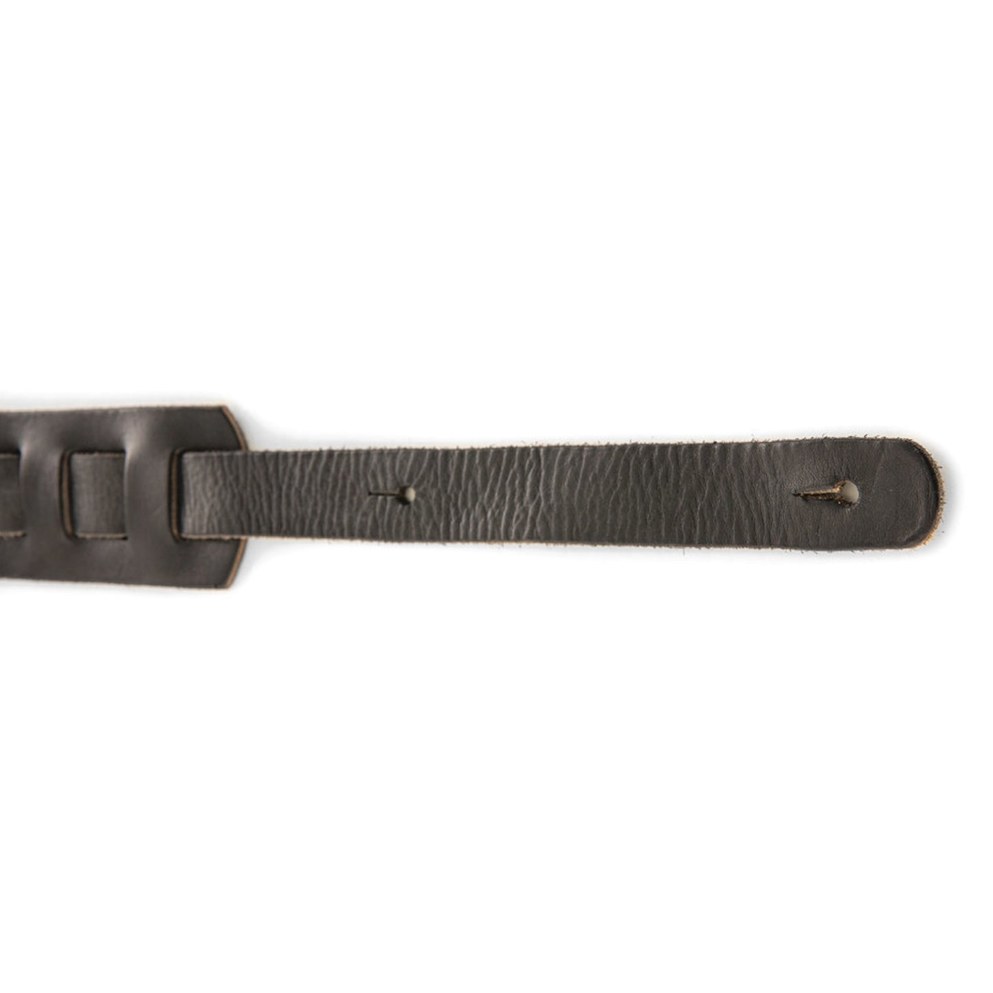 Ovation Guitar Premium Leather Strap Signature Leaf Black