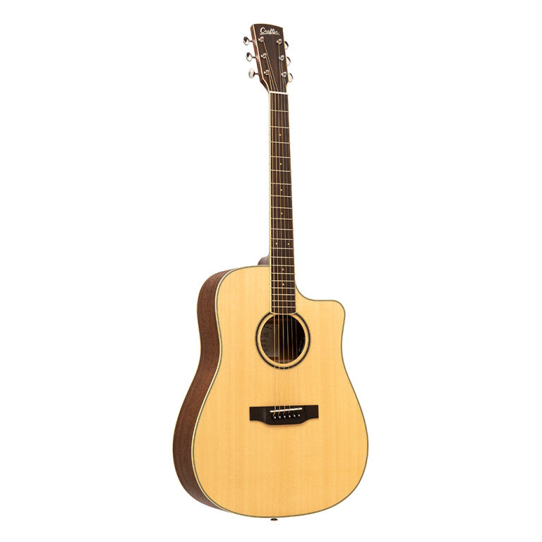 Crafter Es Series, Dreadnought Cutaway Acoustic-Electric Guitar Solid Spruce Top