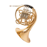 Stagg Levante F/bb Double French Horn, 4 Rotary Valves, Gold Brass