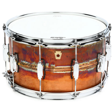 Ludwig LB508R Bronze Phonic 8x14 "RAW" Natural Patina Shell, Imperial Lugs Snare Drum