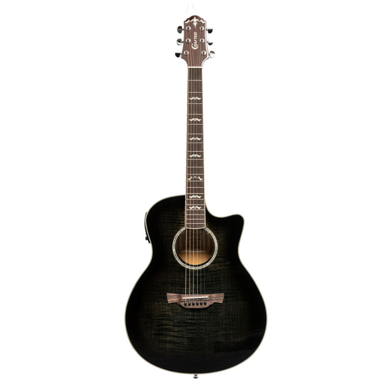Crafter Noble Series, Small Jumbo Acoustic-Electric Guitar With Flamed Maple Top