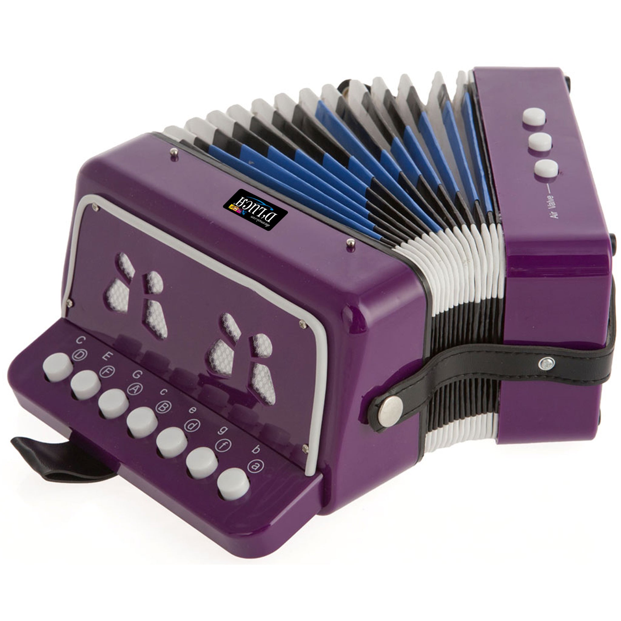 D'Luca Kids Series Button Accordion, Purple
