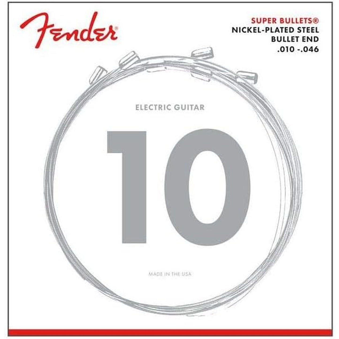 Fender Super 3250 Bullet Electric Guitar Strings Nickel Plated Steel 010-046