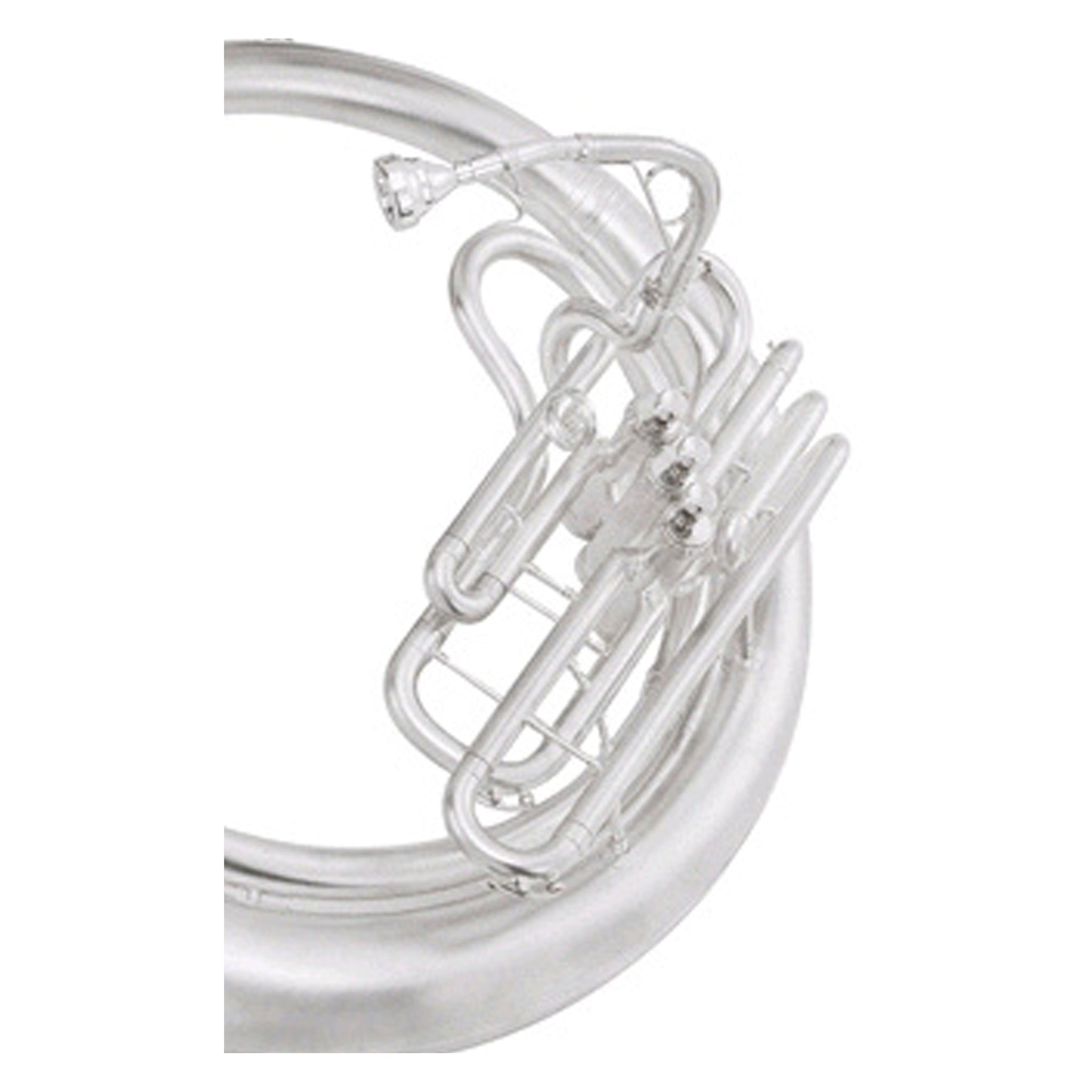 King 2350WSB BBb Sousaphone with ABS Case Satin Silver Plated