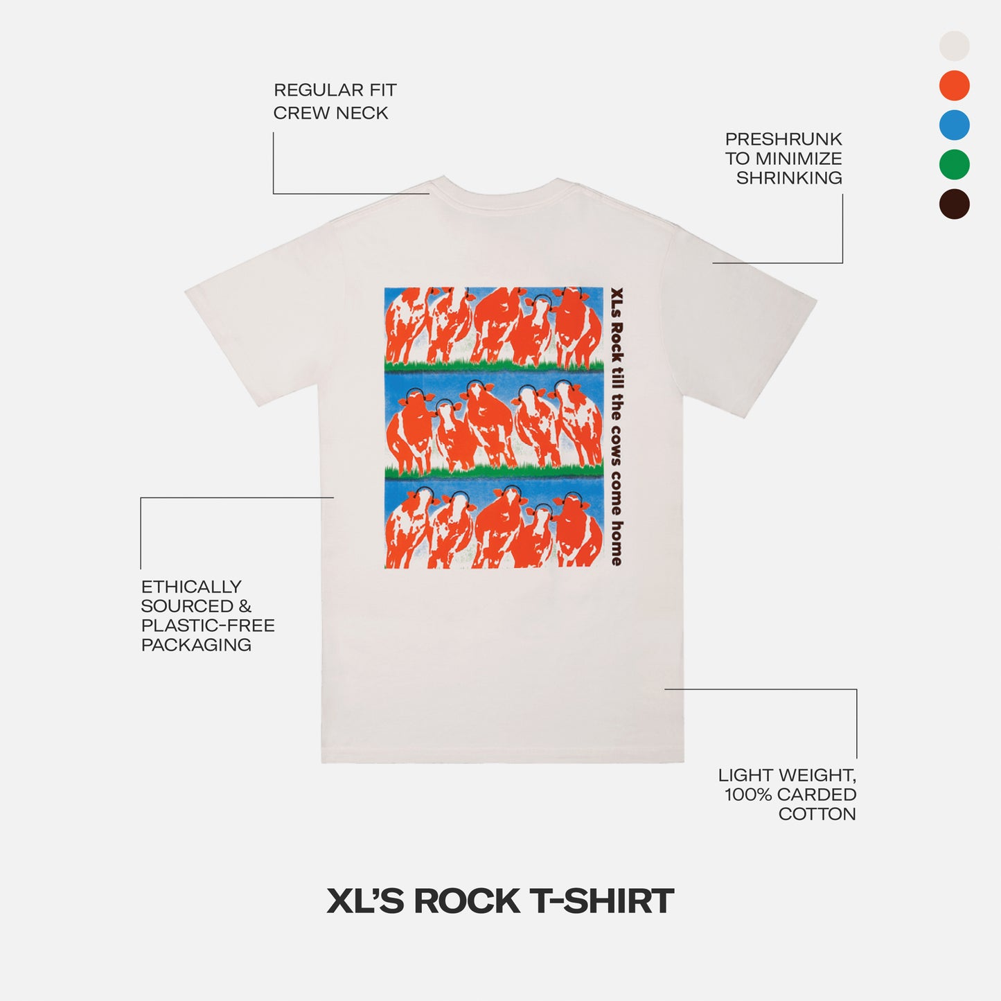 D'Addario XL’s Rock T-Shirt, Natural, XL