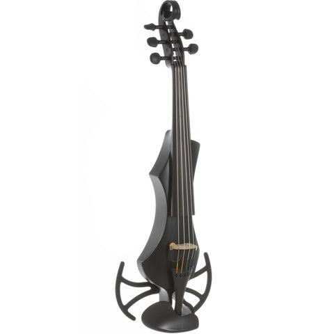 GEWA Novita 3.0 Electric 5-Strings Violin, Black, With Universal Shoulder Rest Adapter