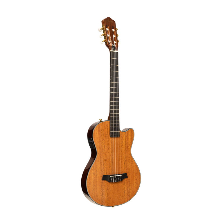 Angel Lopez 4/4 Cutaway Electric Classical Guitar Solid Body, Natural