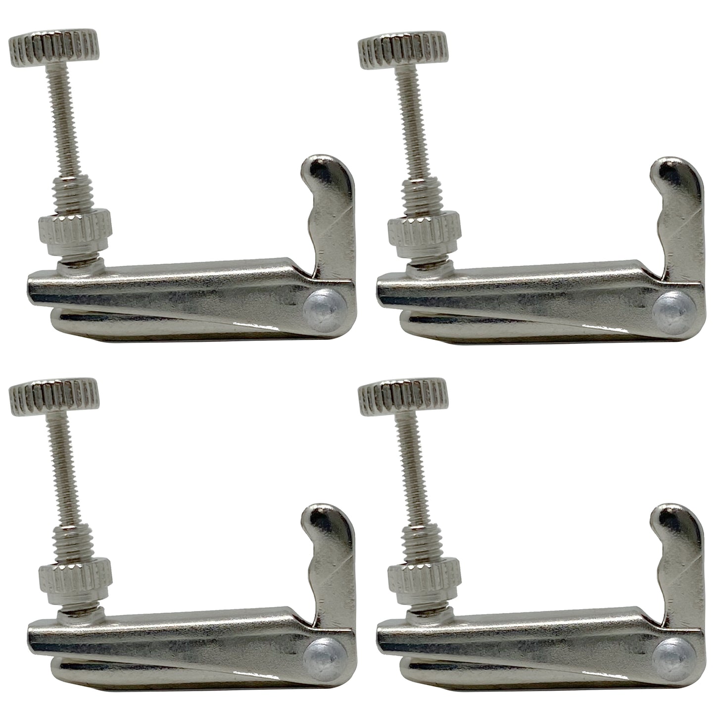 D'Luca Nickel Violin Fine Tuners Adjusters for 3/4 and 4/4 Size, 4 Pack