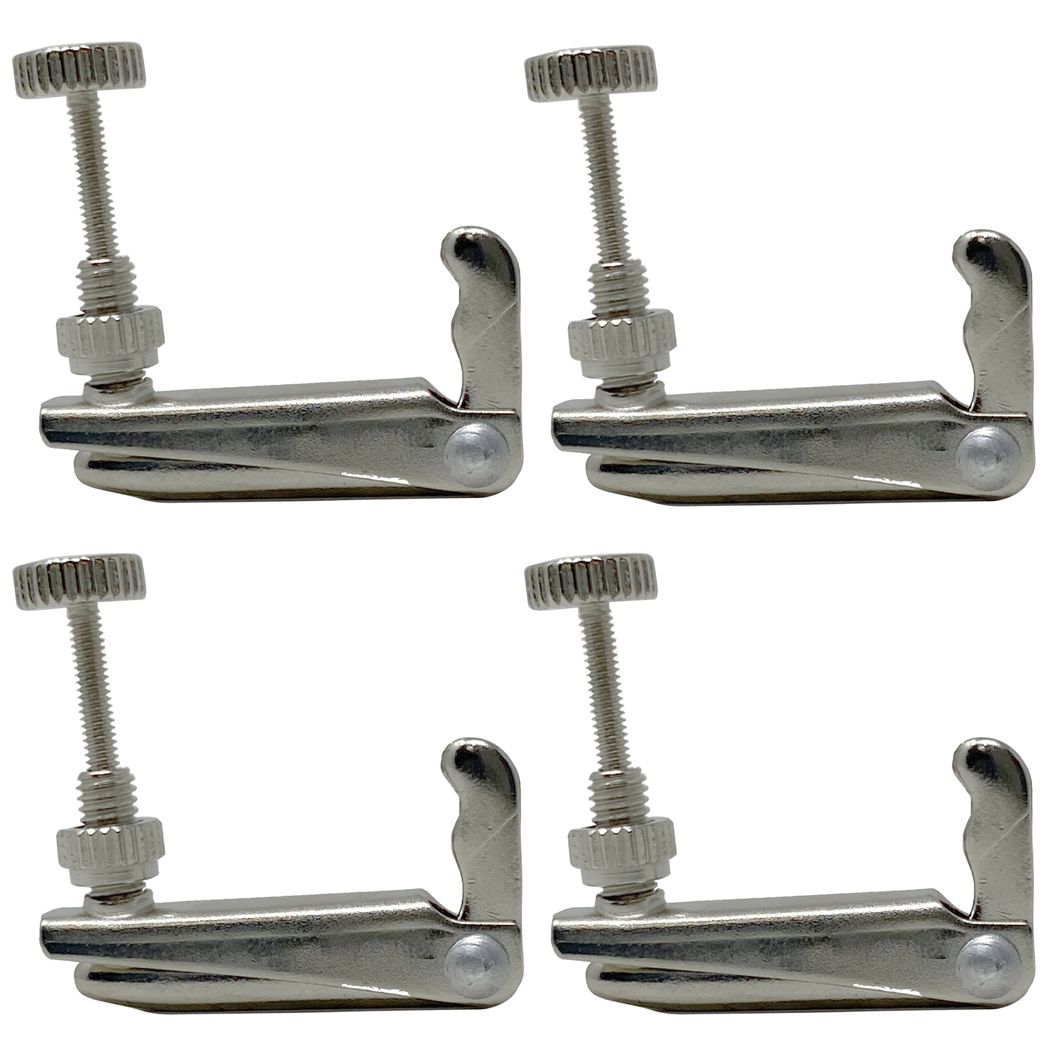 D'Luca Nickel Violin Fine Tuners Adjusters for 3/4 and 4/4 Size, 4 Pack