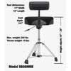 Gibraltar 9000 Series 16 Hydraulic Cordura Saddle Drum Throne with Backrest