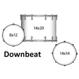 Ludwig NeuSonic Downbeat 3-piece Acoustic Drum Set Shell Pack Butterscotch Pearl