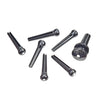 D'Addario Injected Molded Bridge Pins with End Pin Set, Ebony with Ivory Dot