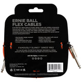 Ernie Ball Flex Instrument Cable Straight/Straight 10ft - Orange