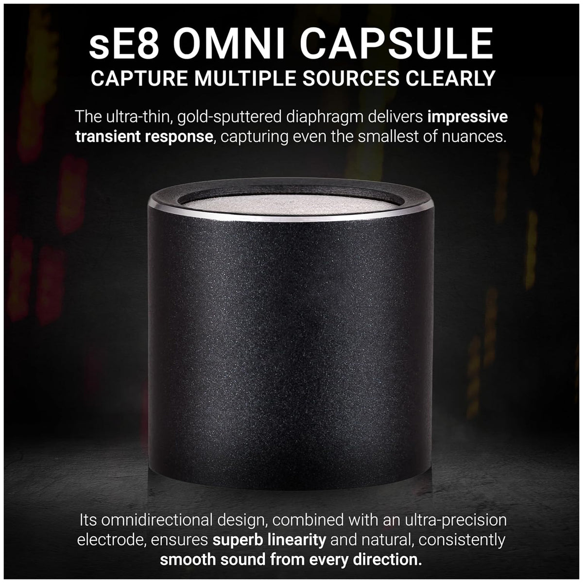 sE Electronics Factory Matched Pair of Omni Pattern Capsules for sE8 Microphones