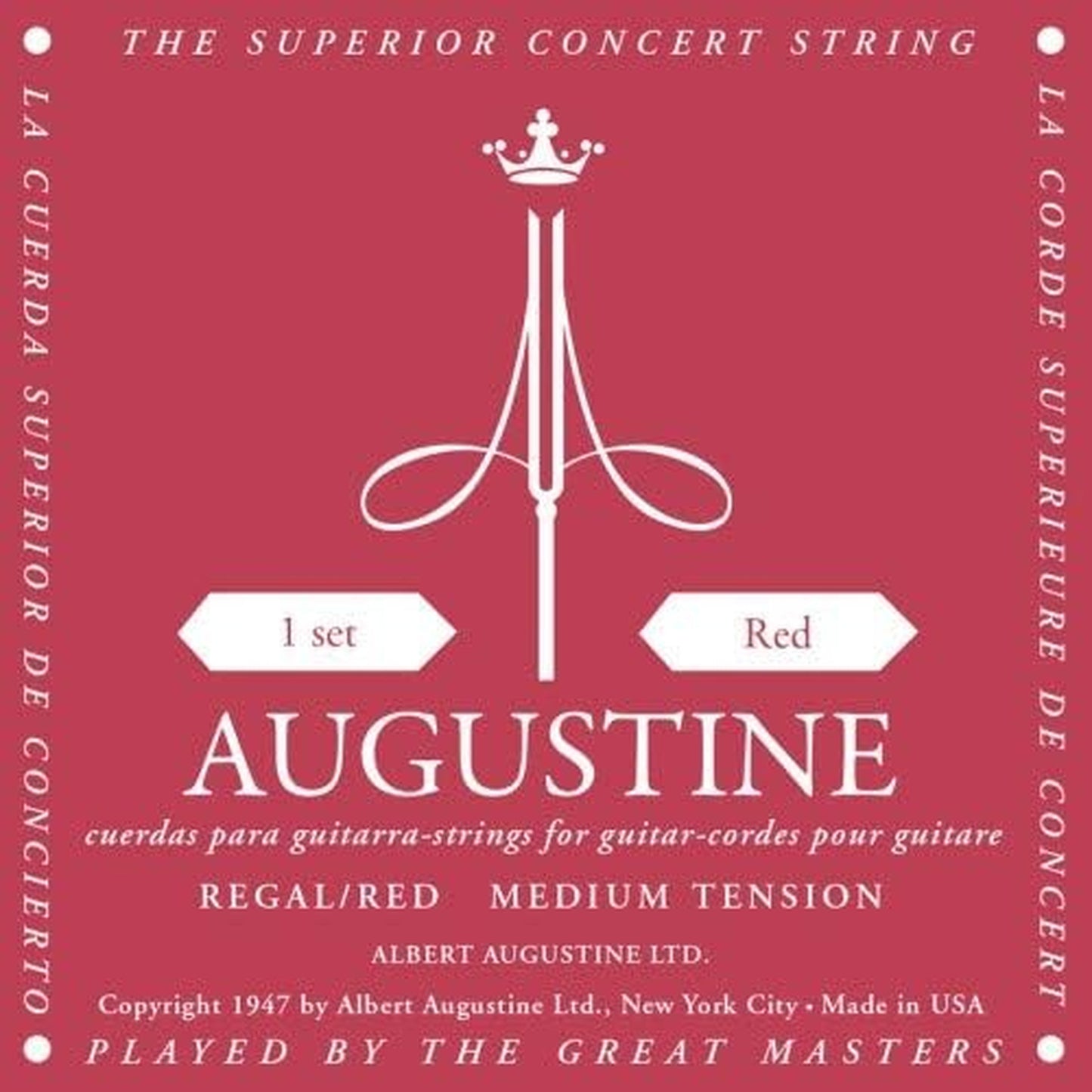 Augustine Nylon Guitar String, Regal Red Label Set