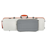 PURE by GEWA Violin Case, Polycarbonate Fun, Oblong, White/Black w/Subway Handle