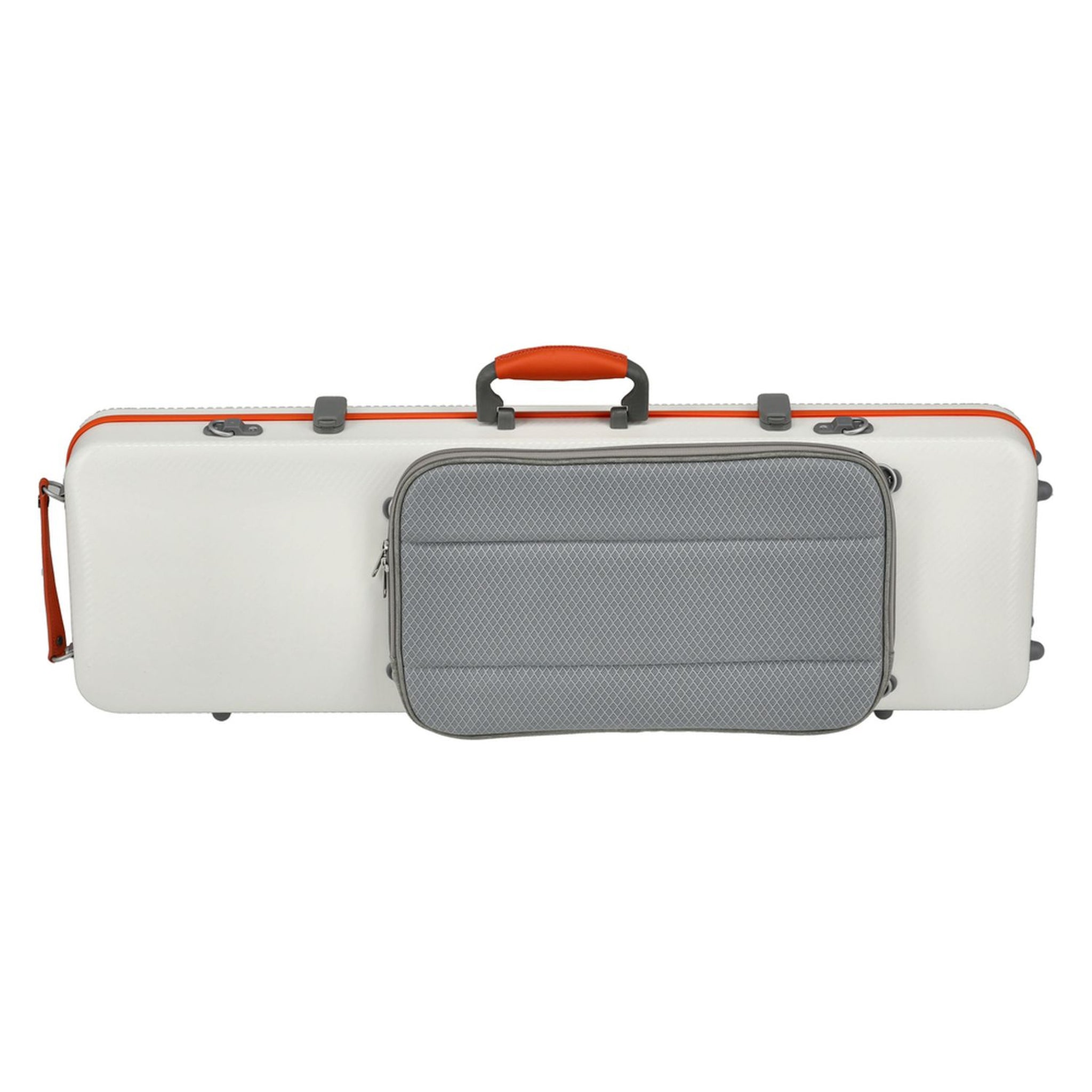 PURE by GEWA Violin Case, Polycarbonate Fun, Oblong, White/Black w/Subway Handle