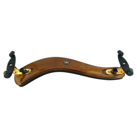 Viva La Musica Viola Shoulder Rest, Professional, Walnut/Gold & Black Feet, XXL