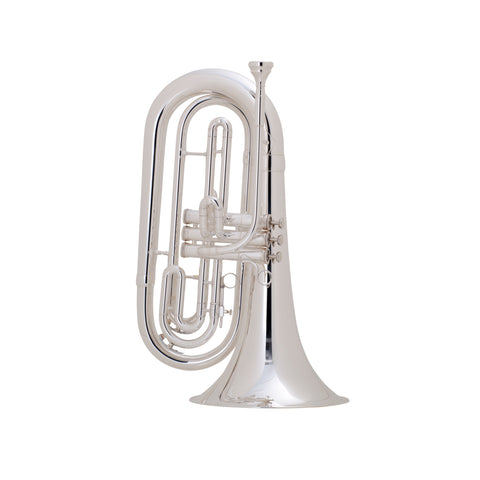 King Professional Ultimate Marching Baritone Silver Plated Outfit