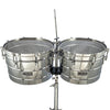 D'Luca made by Herch Timbales 15" & 16" Stainless Steel with Stand