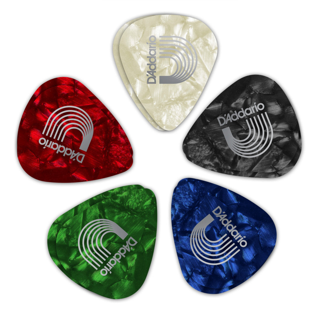 Planet Waves Assorted Pearl Celluloid Guitar Picks, 100 pack, Heavy