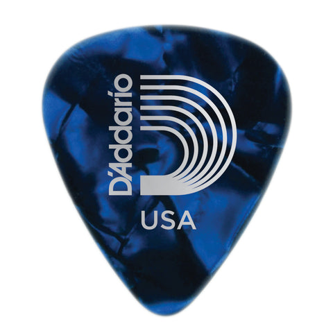 Planet Waves Blue Pearl Celluloid Guitar Picks, 100 pack, Extra Heavy