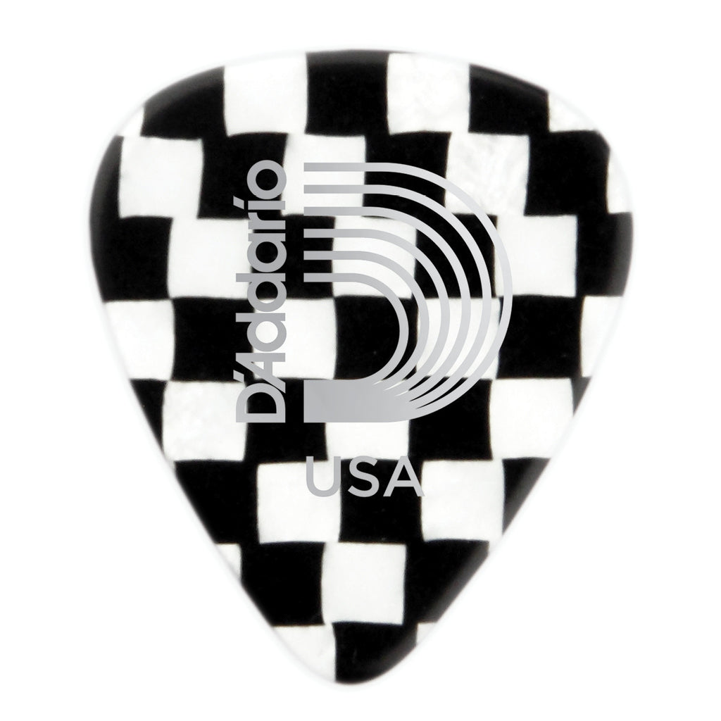 Planet Waves Checkerboard Celluloid Guitar Picks 100 pack, Light