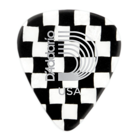 Planet Waves Checkerboard Celluloid Guitar Picks 25 pack, Medium