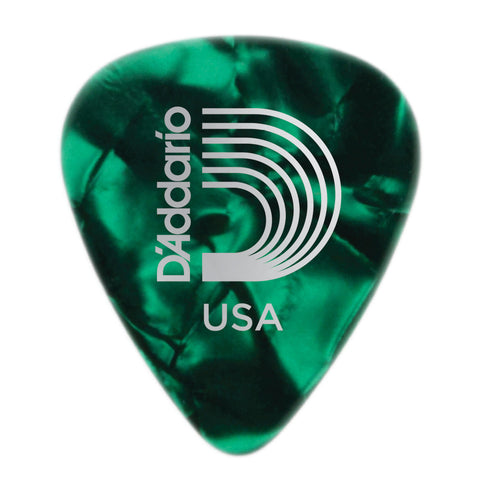 Planet Waves Green Pearl Celluloid Guitar Picks, 25 pack, Medium