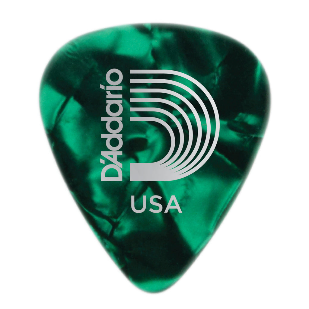 Planet Waves Green Pearl Celluloid Guitar Picks, 100 pack, Heavy