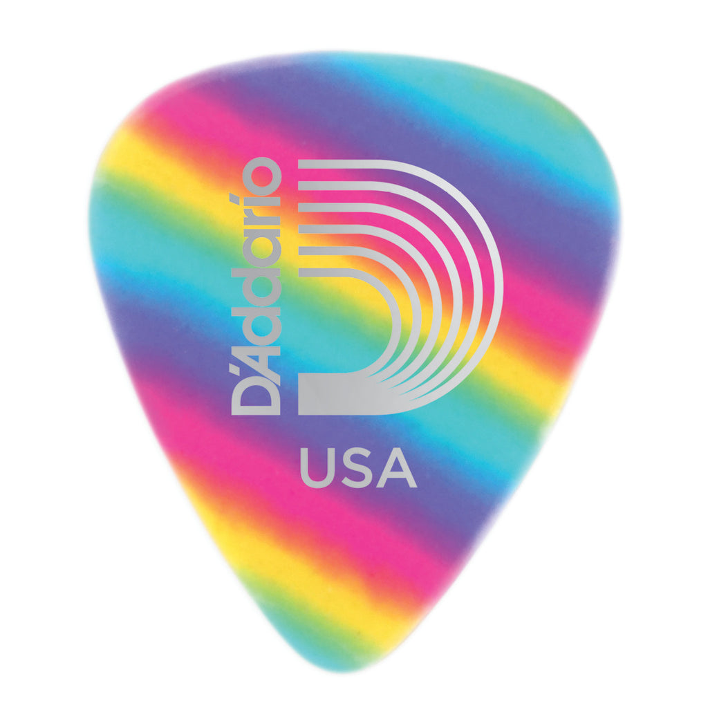 Planet Waves Rainbow Celluloid Guitar Picks 10 pack, Extra Heavy