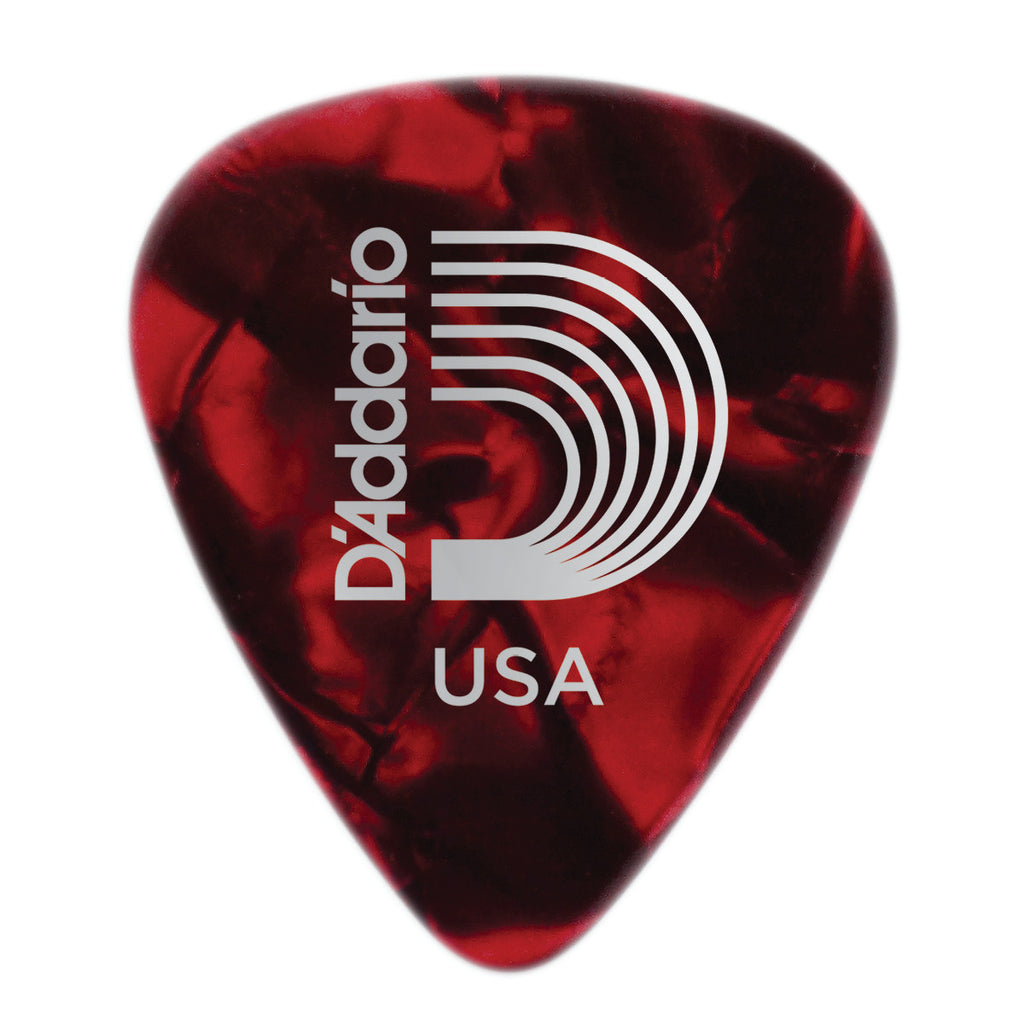 Planet Waves Red Pearl Celluloid Guitar Picks, 100 pack, Light