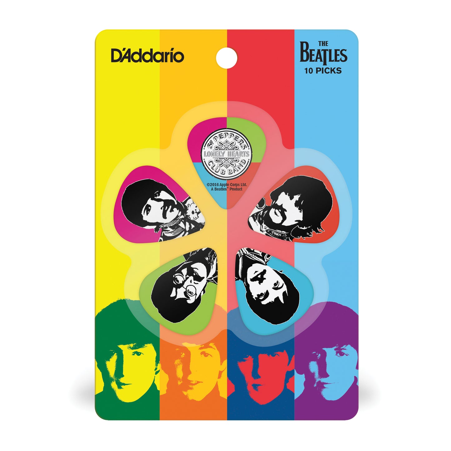 D'Addario Sgt Pepper's Lonely Hearts 50th Anniversary Light Guitar Picks 10-pack