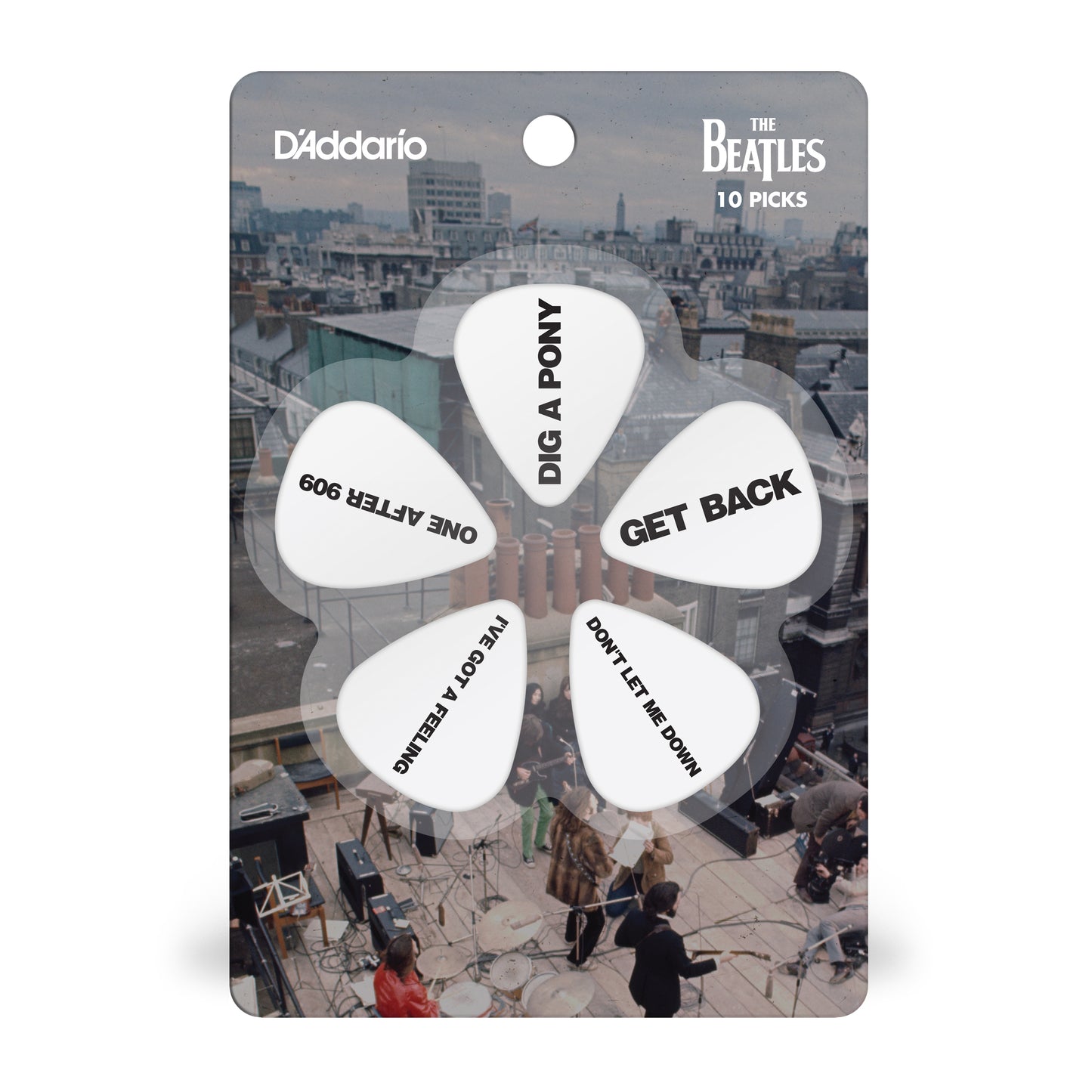 D'Addario Beatles Guitar Picks, Get Back, 10-Pack, Heavy