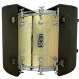 D'Luca made by Herch 20" x 24" Bass Drum Tambora Gold Engraved with Case & Stand