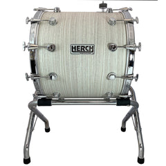 D'Luca made by Herch 20" x 24" Bass Drum Tambora White with Case & Stand