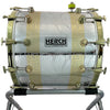 D'Luca made by Herch 20"x24" Bass Drum Tambora Gold/Silver Engraved Case & Stand