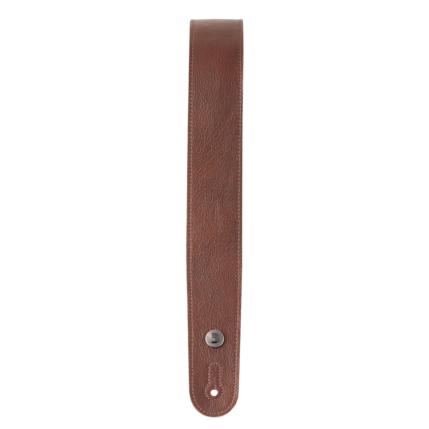 D'Addario Slim Garment Leather Guitar Strap, Brown