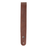 D'Addario Slim Garment Leather Guitar Strap, Brown